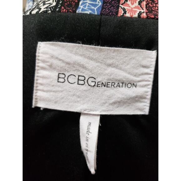 BCBGeneration Women's Multi Lined Striped Long Sleeve Open Front Blazer Size L - Picture 9 of 16